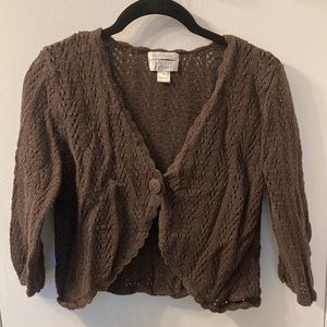Y2K Crochet 3/4 sleeve shrug bolero